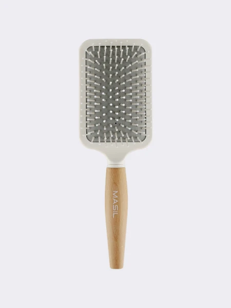 Деревянная массажная расчёска для волос Masil Wooden Paddle Brush