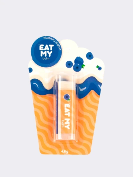 Бальзам для губ с ароматом йогурта с голубикой EAT MY BALM Blueberry Yoghurt