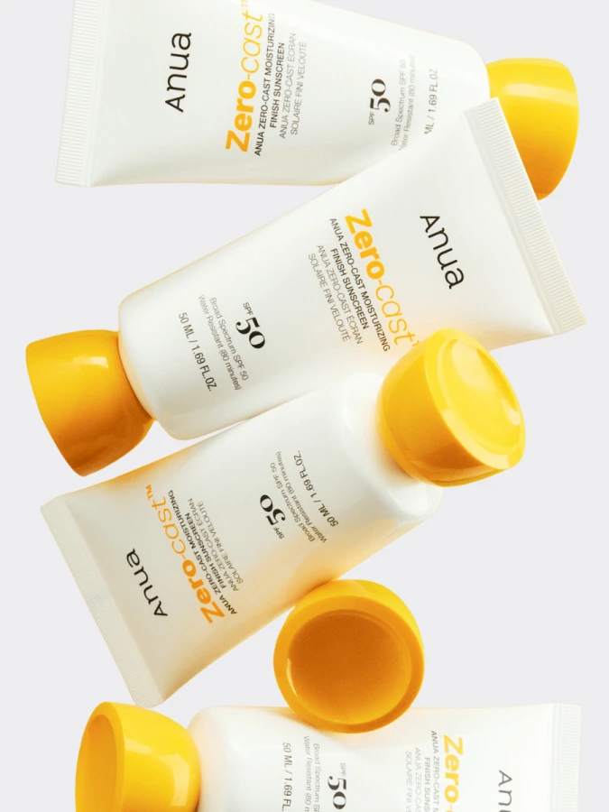 Увлажняющий солнцезащитный крем ANUA Zero-Cast Moisturizing Finish Sunscreen SPF50