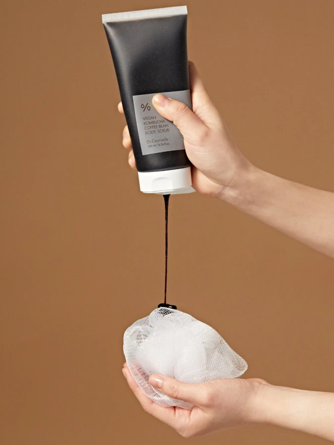 Веганский кофейный скраб для тела с комбучей Dr.Ceuracle Vegan Kombucha Coffee Bean Body Scrub