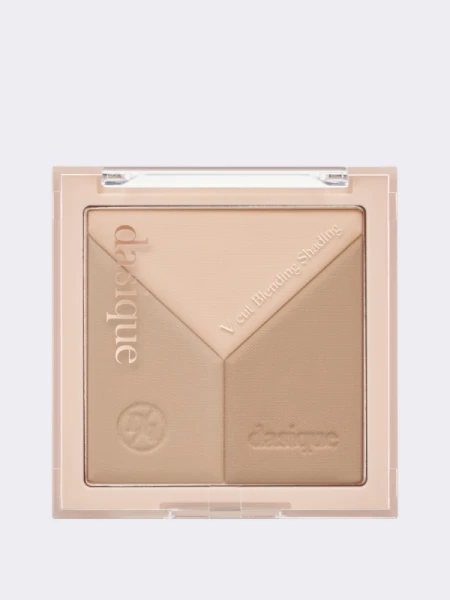 Сухая палетка-корректор для контуринга в теплых оттенках Dasique V Cut Blending Shading #01 Warm Blending