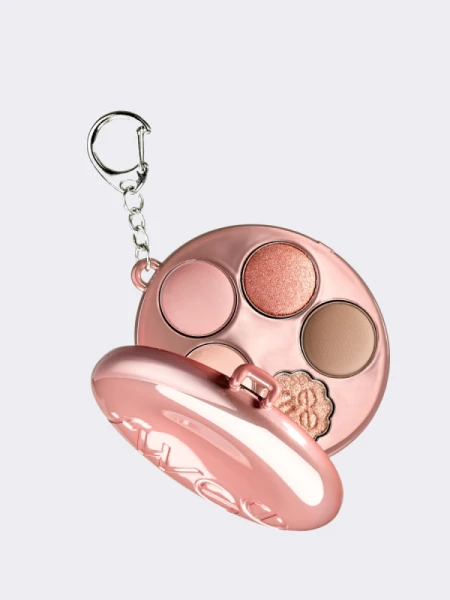 Компактная палетка теней в формате брелка fwee Pocket Eye Palette EP02 Yogurt Peach