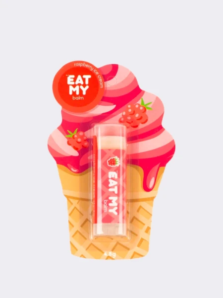 Бальзам для губ с ароматом малинового пломбира EAT MY BALM Raspberry Ice Cream