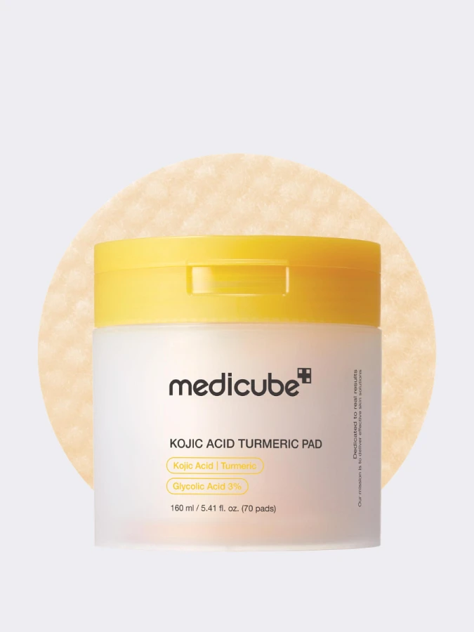 Осветляющие тонер-диски с экстрактом куркумы Medicube Kojic Acid Turmeric Pad