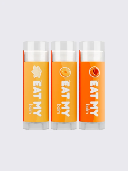 Набор бальзамов для губ "Сливочные карамельки" EAT MY BALM Candy Balm Trio