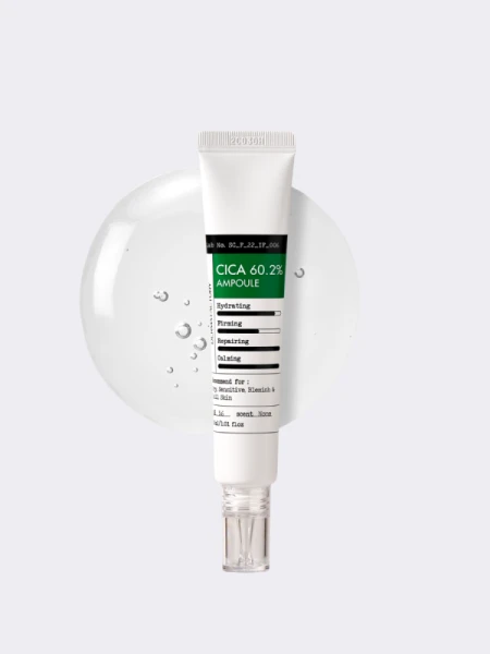 Успокаивающая ампульная сыворотка с экстрактом центеллы азиатской Derma Factory Cica 60.2%  Ampoule Успокаивающая ампульная сыворотка с экстрактом центеллы азиатской Derma Factory Cica 60.2%  Ampoule