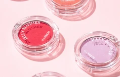 Мягкие румяна с сияющим финишем в оранжевом оттенке The Saem Jelly Blusher OR01 Dazzling Orange