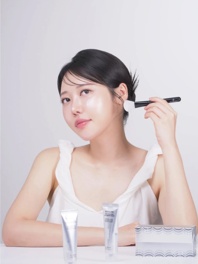 Укрепляющий крем для лица с экзосомами и бакучиолом DR.REBORN Exosome Real Collagen Volumizing Cream