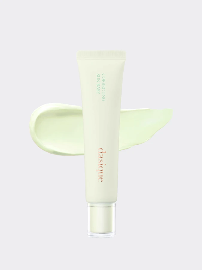 Солнцезащитная база под макияж с коррекцией тона Dasique Correcting Sun Base #02 Cica Green SPF 50+ PA+++