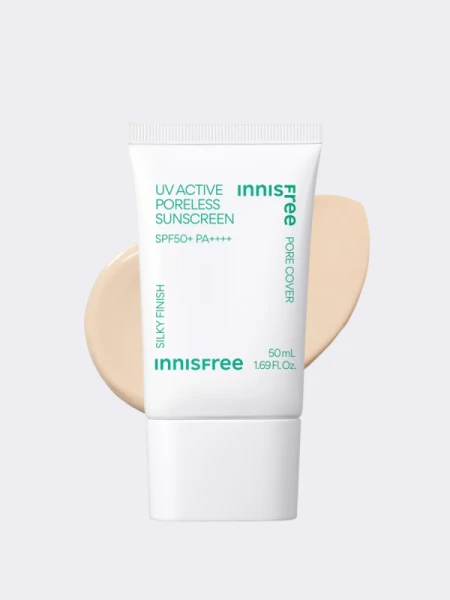 Солнцезащитный крем-база с выравнивающим эффектом Innisfree UV Active Poreless Sunscreen SPF50+ PA++++