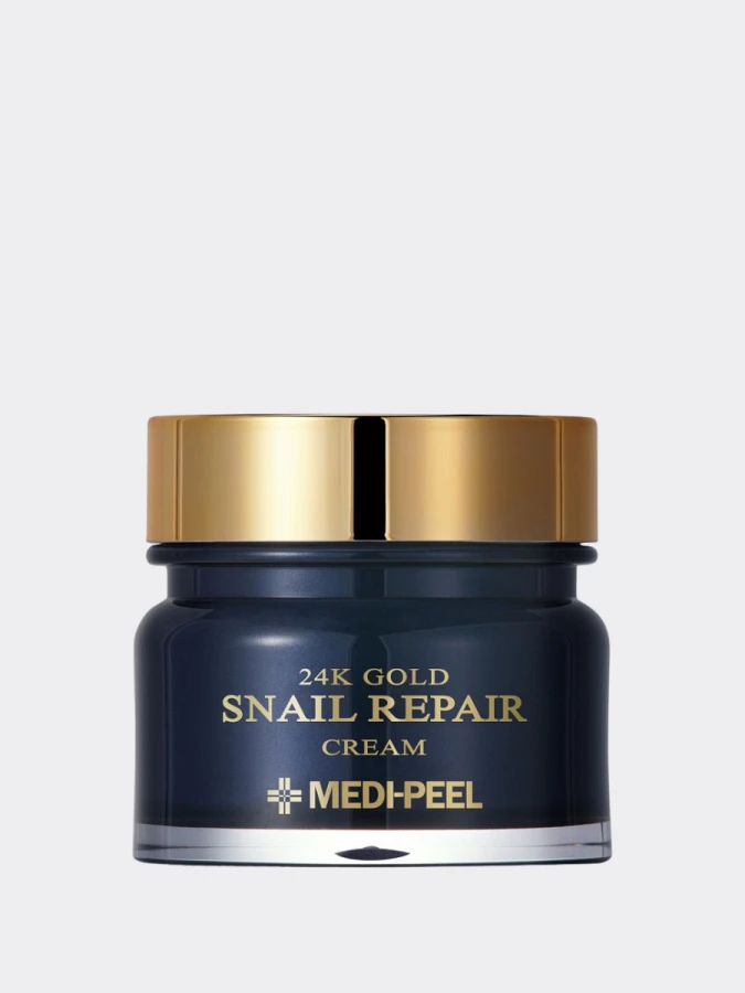Разглаживающий премиум крем с муцином улитки и золотом MEDI-PEEL 24K Gold Snail Repair Cream