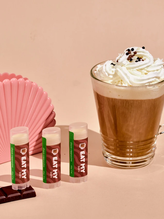 Бальзам для губ с ароматом шоколадного капучино EAT MY BALM Choco Cappuccino