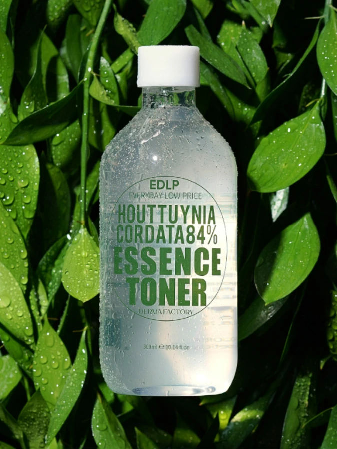 Успокаивающий тонер-эссенция для лица с экстрактом хауттюйнии Derma Factory Houttuynia Cordata 84% Essence Toner