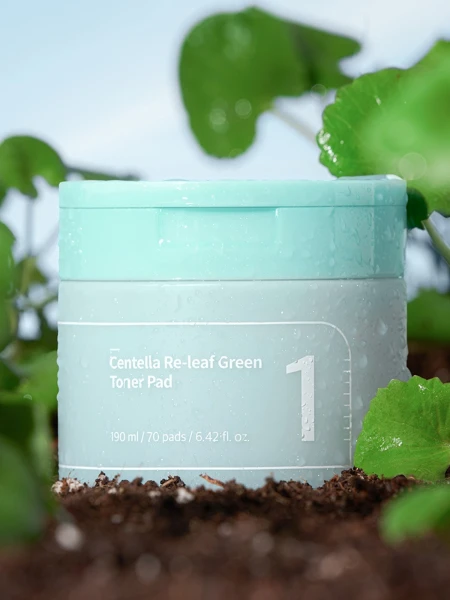 Успокаивающие тонер-пэды для лица с экстрактом центеллы Numbuzin No.1 Centella Re-Leaf Green Toner Pad Успокаивающие тонер-пэды для лица с экстрактом центеллы Numbuzin No.1 Centella Re-Leaf Green Toner Pad