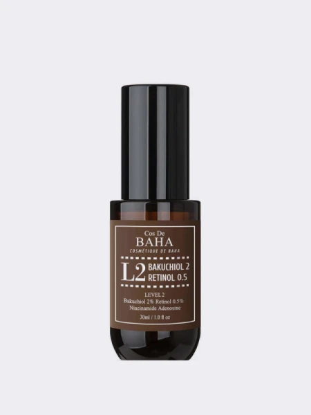 Усиленная обновляющая сыворотка с бакучиолом и ретинолом Cos De BAHA Bakuchiol 2% Retinol 0.5% L2 Serum Усиленная обновляющая сыворотка с бакучиолом и ретинолом Cos De BAHA Bakuchiol 2% Retinol 0.5% L2 Serum