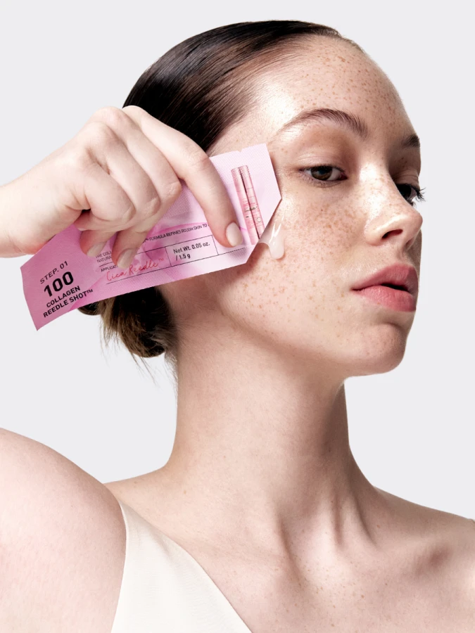 Гидрогелевая укрепляющая маска-бустер со спикулами и коллагеном VT Collagen Reedle Shot 100 2-Step Hydrogel Mask