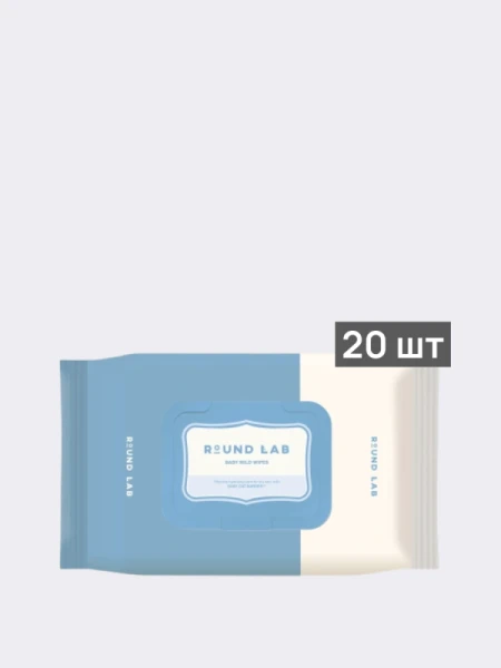 Детские влажные салфетки с керамидами Round Lab Baby Mild Wet Wipes