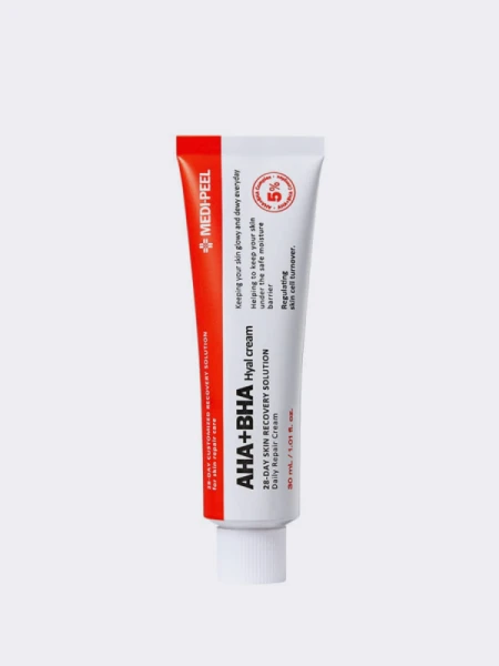 Обновляющий крем для лица с кислотами MEDI-PEEL AHA BHA 28 Days Hyal Cream Обновляющий крем для лица с кислотами MEDI-PEEL AHA BHA 28 Days Hyal Cream