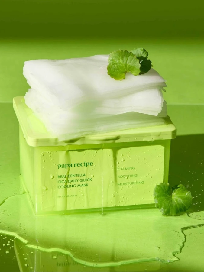 Набор освежающих тканевых масок с экстрактом центеллы Papa Recipe Real Centella Cica Daily Quick Cooling Mask