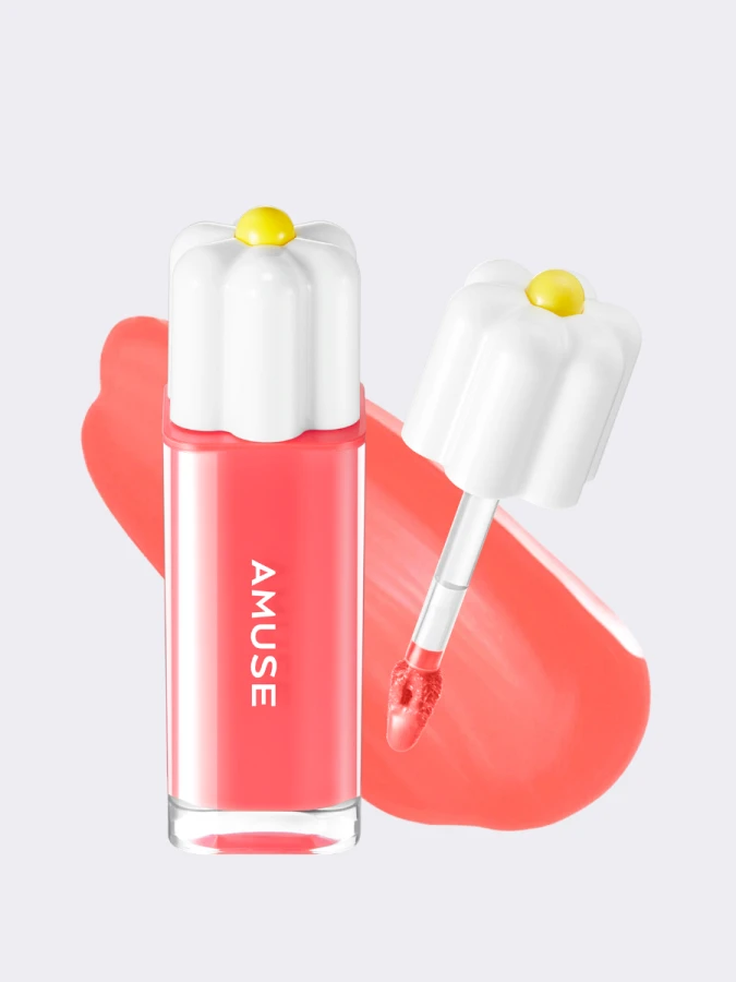 Глянцевый пигмент для губ AMUSE Dew Tint 01 La Vie En Coral