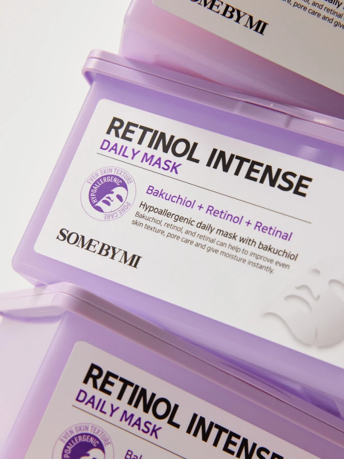 Набор разглаживающих тканевых масок для лица с ретинолом Some By Mi Retinol Intense Daily Mask