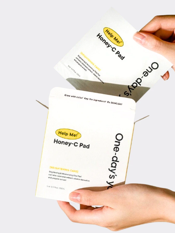 Питательные тонер-пэды с экстрактом мёда и бета-глюканом TRAVEL One-Day's You Help Me Honey-C Pad