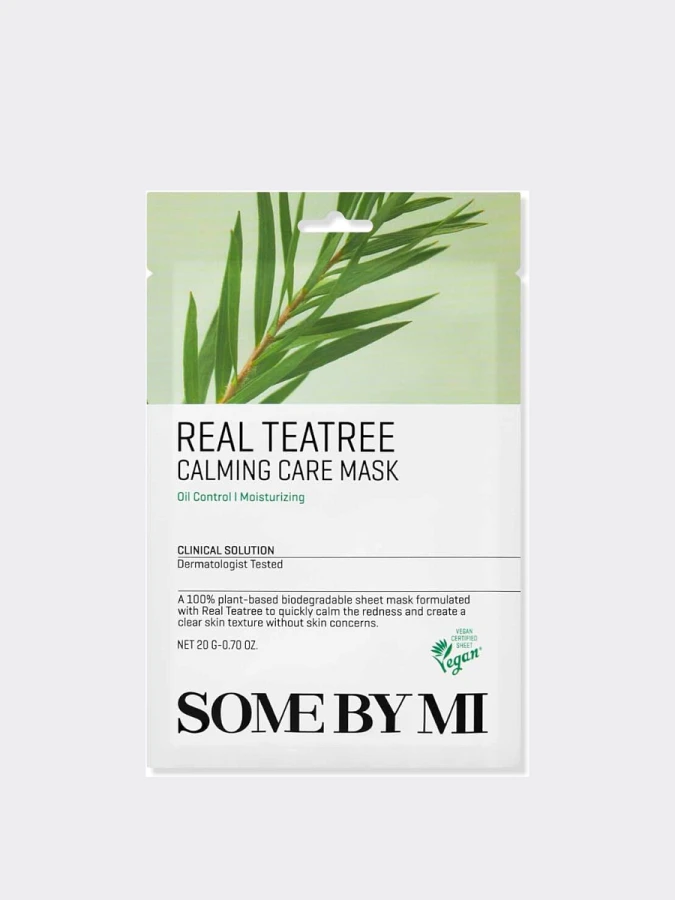 Противовоспалительная тканевая маска с экстрактом чайного дерева Some By Mi Real Teatree Calming Care Mask