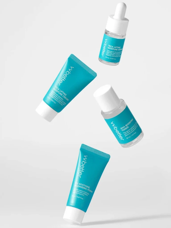 Набор миниатюр для ухода за кожей с пептидами VVBETTER 4 Step Blue Line Travel Kit