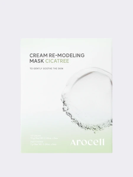 Набор успокаивающих альгинатных масок с центеллой и чайным деревом Arocell Cream Remodeling Mask Cicatree