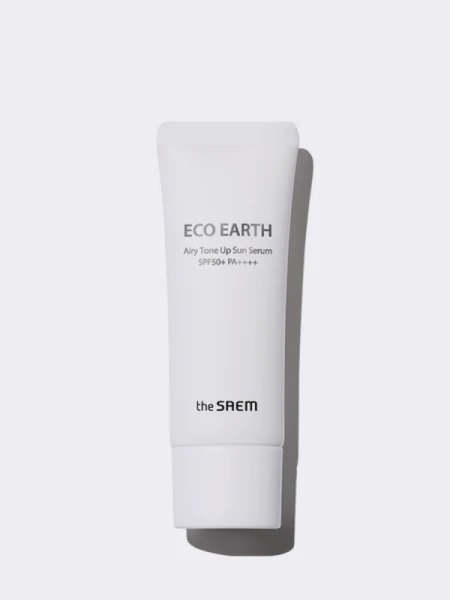 Осветляющий солнцезащитный флюид The Saem The Saem Eco Earth Airy Tone Up Sun Serum SPF50+/PA+++ Осветляющий солнцезащитный флюид The Saem The Saem Eco Earth Airy Tone Up Sun Serum SPF50+/PA+++