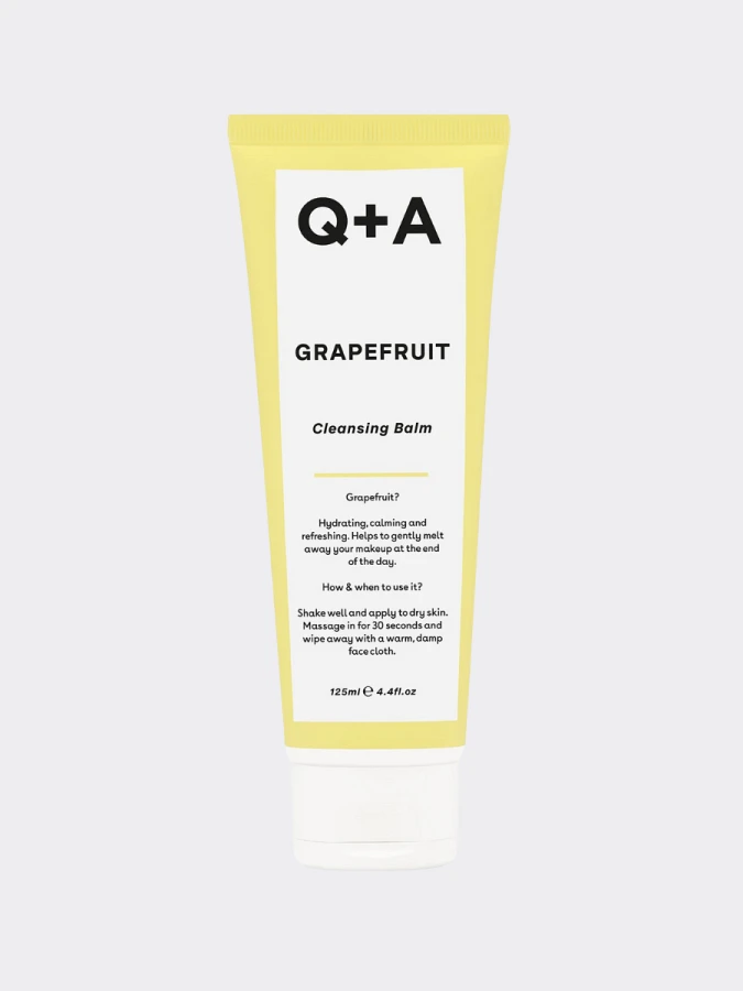 Очищающий гидрофильный бальзам с экстрактом грейпфрута Q+A Grapefruit Cleansing Balm Очищающий гидрофильный бальзам с экстрактом грейпфрута Q+A Grapefruit Cleansing Balm