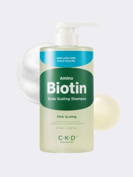 Глубокоочищающий шампунь с биотином CKD Amino Biotin Scalp Scaling Shampoo