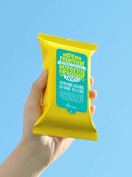 Мягкие очищающие салфетки для снятия макияжа МИНИ Ariul Stress Relieving Purefull Cleansing Tissue
