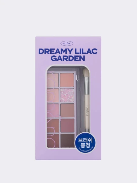 Набор теней для век и кисти для макияжа глаз rom&nd Better Than Palette Dual Brush Set 09 Dreamy Lilac Garden