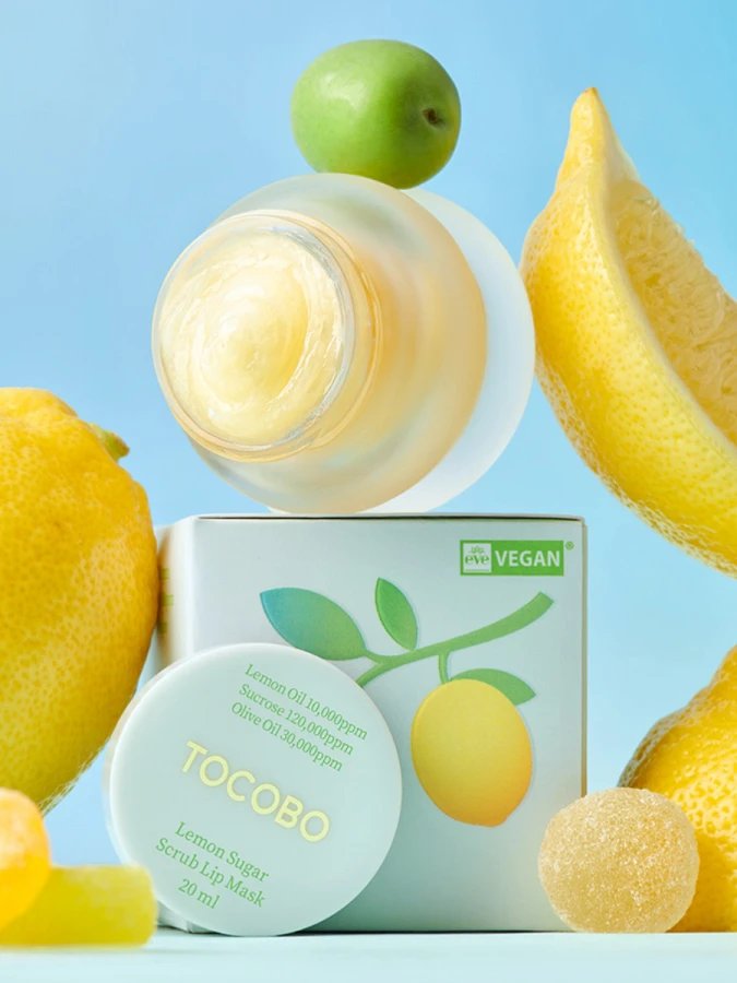 Маска-скраб для губ с экстрактом лимона TOCOBO Lemon Sugar Scrub Lip Mask