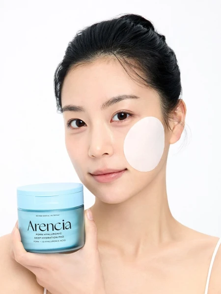 Восстанавливающие тонер-диски с ПДРН Arencia PDRN + Hyaluronic Deep Hydration Pads