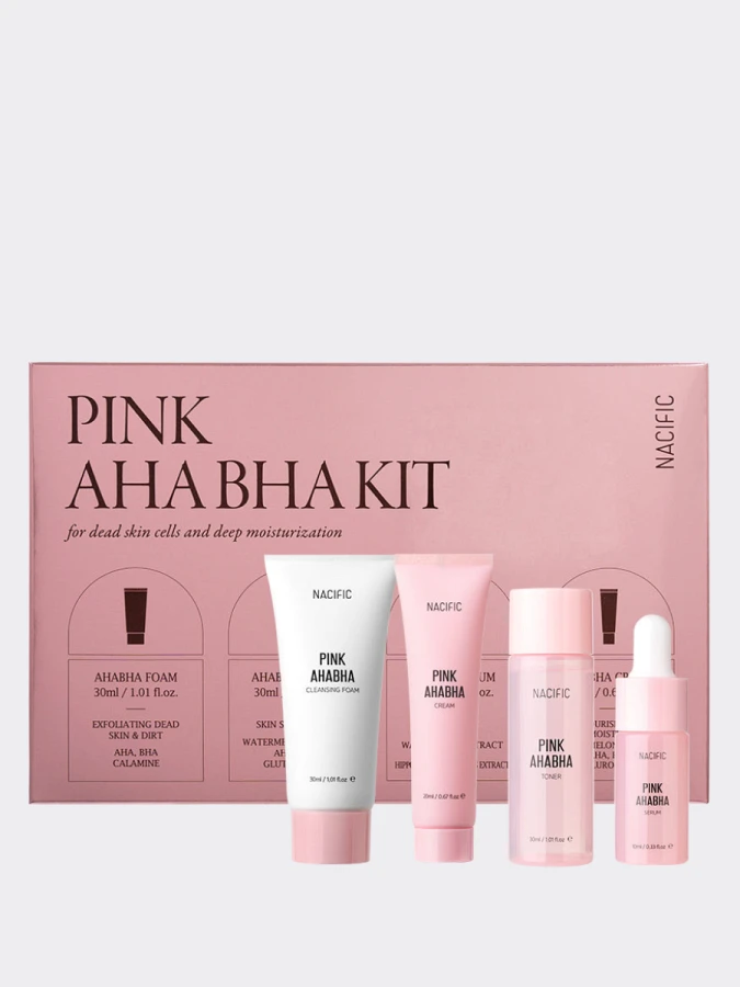 Набор обновляющих миниатюр с кислотами Nacific Pink AHA BHA Kit