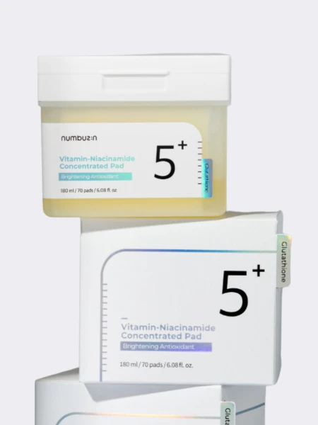 Осветляющие тонер-пэды с комплексом витаминов Numbuzin No.5 Vitamin-Niacinamide Concentrated Pad Осветляющие тонер-пэды с комплексом витаминов Numbuzin No.5 Vitamin-Niacinamide Concentrated Pad