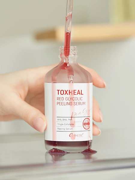 Жидкий кислотный пилинг с АНА и ВНА кислотами ESTHETIC HOUSE Toxheal Red Glyucolic Peeling Serum Жидкий кислотный пилинг с АНА и ВНА кислотами ESTHETIC HOUSE Toxheal Red Glyucolic Peeling Serum