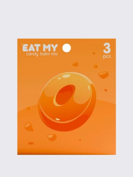 Набор бальзамов для губ "Сливочные карамельки" EAT MY BALM Candy Balm Trio