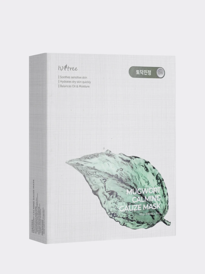 Набор успокаивающих тканевых масок для лица с экстрактом полыни IsNtree Mugwort Calming Gauze Mask Set