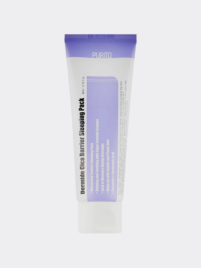 Успокаивающая ночная маска с центеллой Purito Dermide Cica Barrier Sleeping Pack