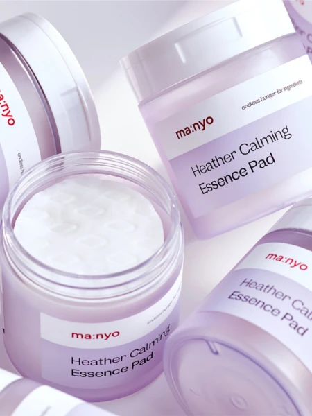 Успокаивающие пэды для лица с экстрактом вереска Ma:nyo Factory Heather Calming Essence Pad Успокаивающие пэды для лица с экстрактом вереска Ma:nyo Factory Heather Calming Essence Pad