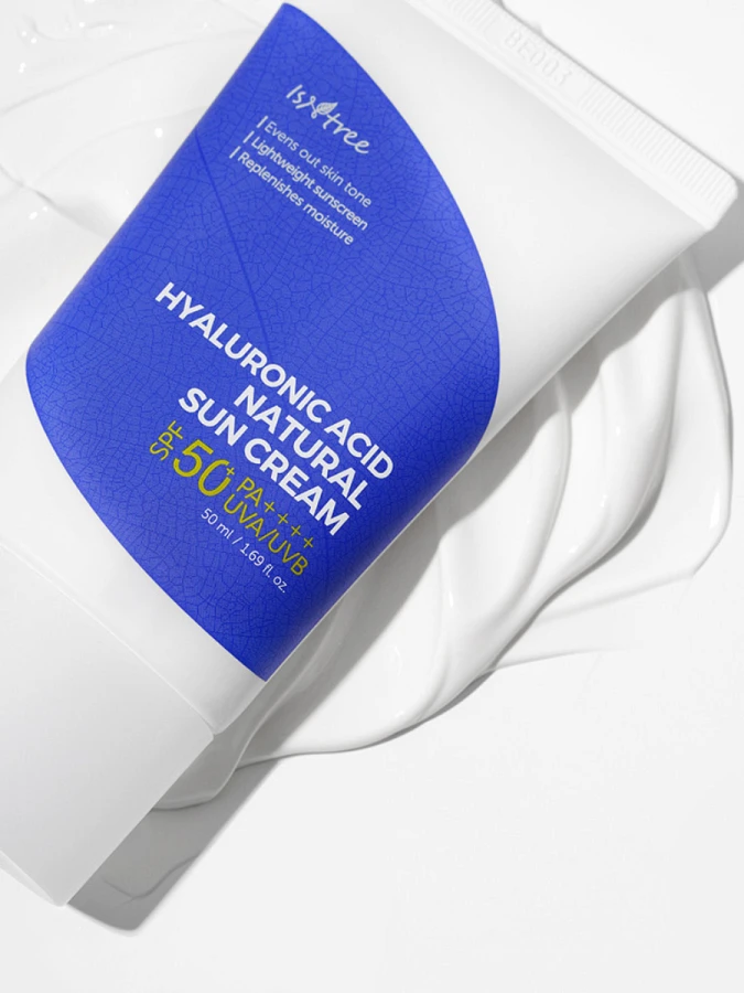 Минеральный солнцезащитный крем с гиалуроновой кислотой IsNtree Hyaluronic Acid Natural Sun Cream SPF50+ PA++++