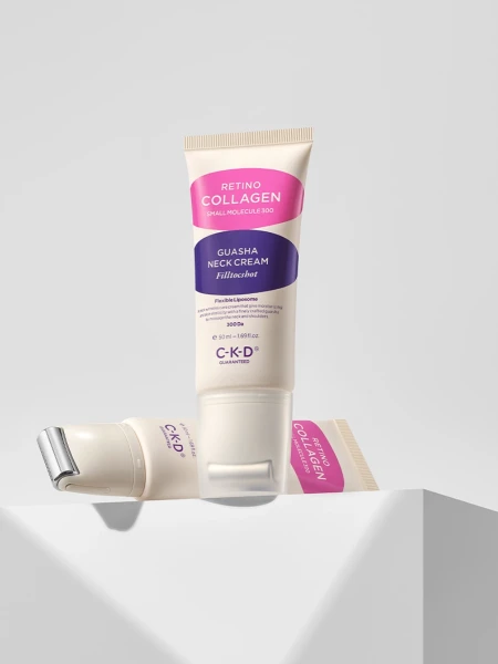 Интенсивный крем-роллер с ретиналем для шеи CKD Retino Collagen Small Molecule 300 Guasha Cream Filltocshot