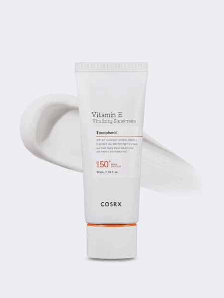 Солнцезащитный крем с витамином Е COSRX Vitamin E Vitalizing Sunscreen SPF 50+ Солнцезащитный крем с витамином Е COSRX Vitamin E Vitalizing Sunscreen SPF 50+