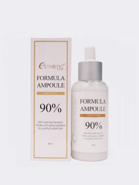 Разглаживающая сыворотка для лица с муцином улитки и золотом ESTHETIC HOUSE Formula Ampoule Gold Snail Разглаживающая сыворотка для лица с муцином улитки и золотом ESTHETIC HOUSE Formula Ampoule Gold Snail