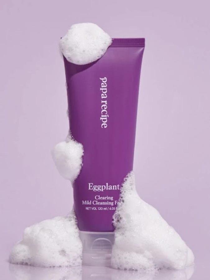Очищающая пенка для умывания с экстрактом баклажана Papa Recipe Eggplant Clearing Mild Cleansing Foam
