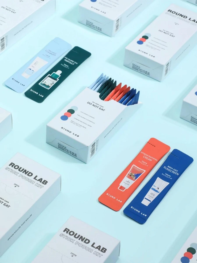 Набор саше для комплексного ухода за кожей Round Lab Stick Pouch Kit