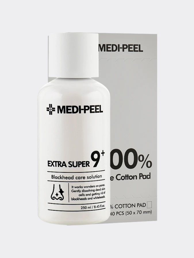 Очищающая жидкость-маска для очищения сальных нитей MEDI-PEEL Extra Super 9+ Cotton Pad